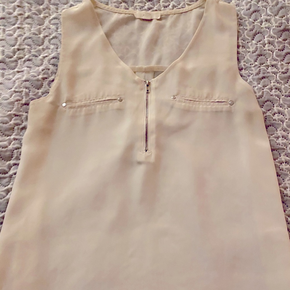 Size small white blouse/tank by MINE